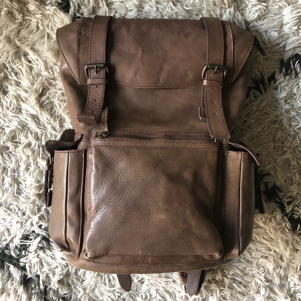 Timberland Brown Leather Backpack